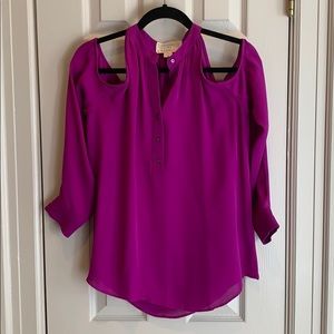 Nicole Miller Artelier cold shoulder top